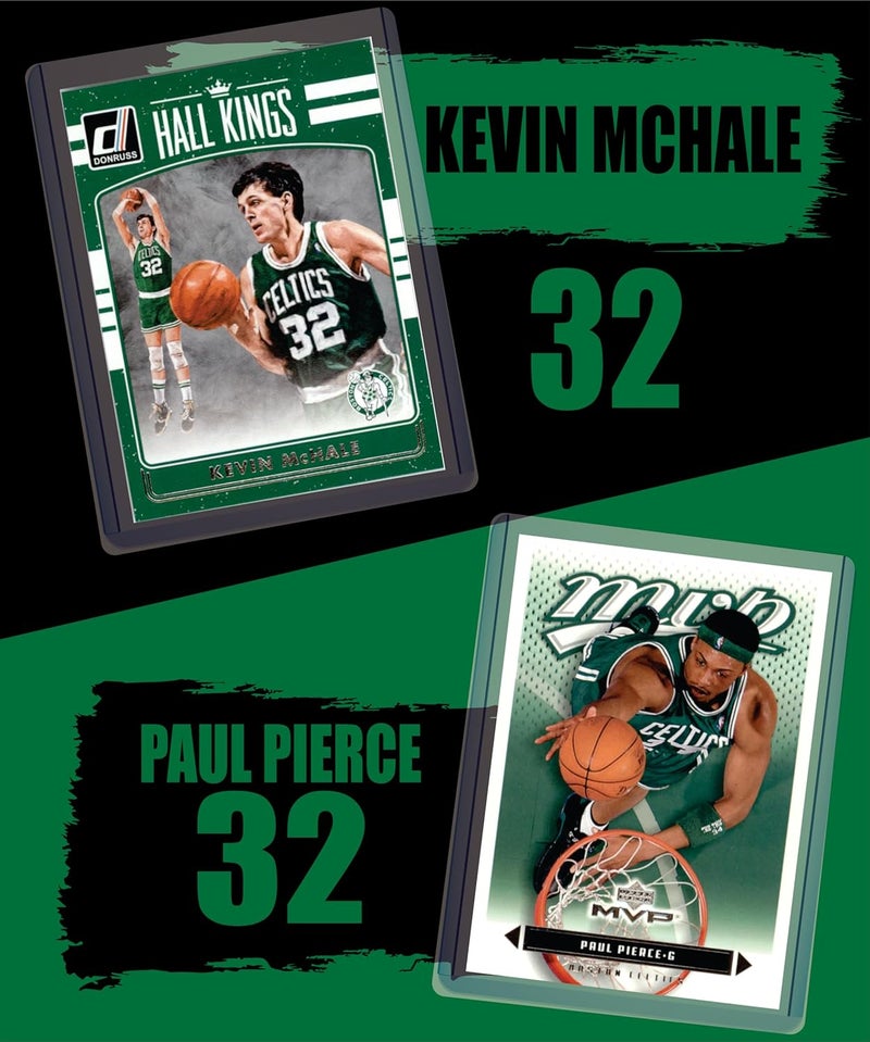 Chaser Boston Celtics Legends Cards: Larry Bird, John Havlicek, Bill Russell, Paul Pierce, Robert Parrish, Kevin Mchale, and Sam Jones (7) Assorted GOAT Card Gift Pack - Image 3